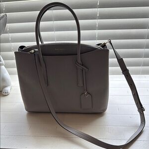 Kate Spade Gray Leather Tote Bag